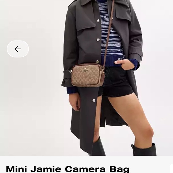 Coach Tan & Brown Signature Crossbody Bag Mini Jamie Camara - Picture 12 of 13